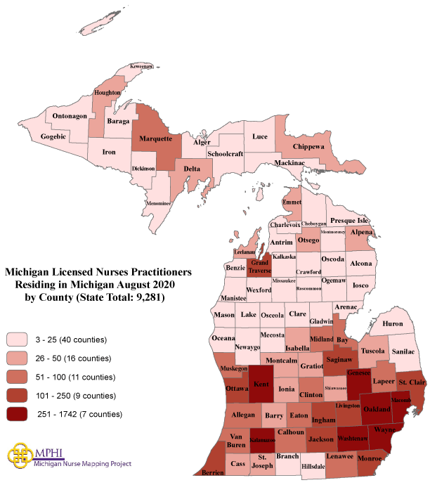 NPs by county